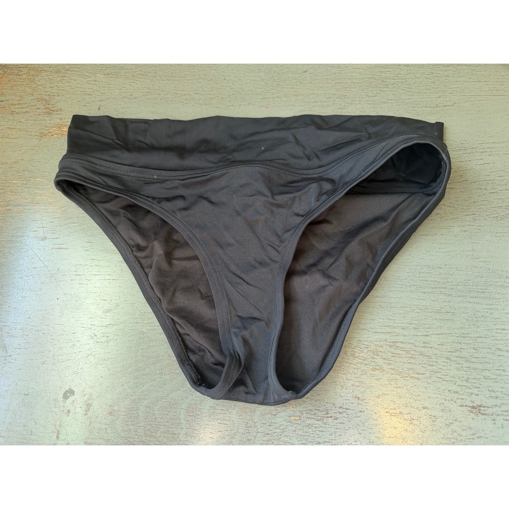 Victorias Secret Black Bikini Bottom Mid Rise Swimwear Small